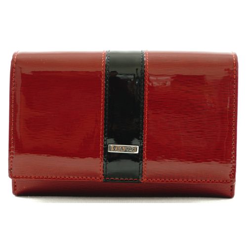VIA55 női lakk pénztárca, vörös